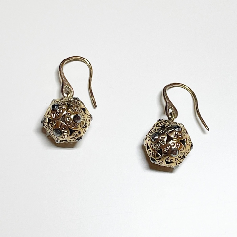 Henri Bendel Crystal Logo Drop Earrings - Picture 3 of 6